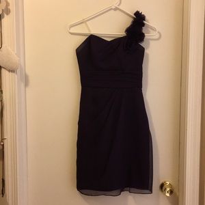 Beautiful eggplant purple one strap dress Sz 2
